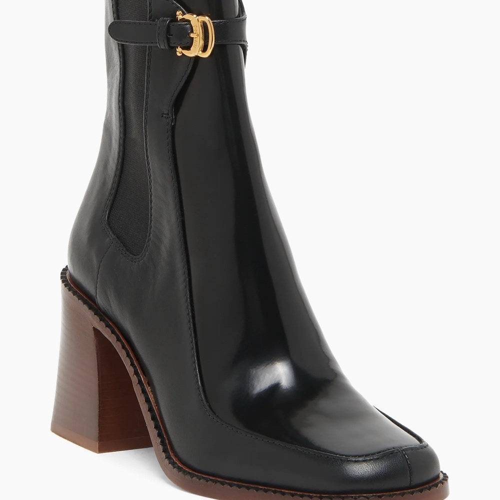 Pollini Italy Black Leather Ankle Boots